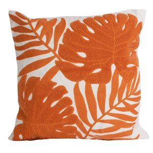 Gouchee Home Palm 18-in x 18-in Square Orange Decorative Pillow