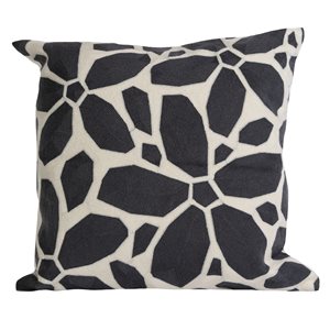 Gouchee Home Clark 18-in x 18-in Square Dark Grey Decorative Pillow