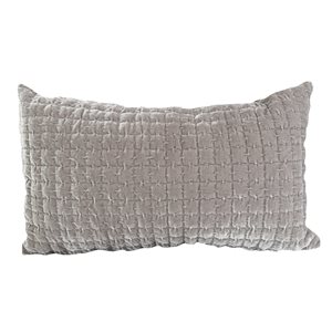 Gouchee Home Layla 12-in x 20-in Rectangular Grey Decorative Pillow