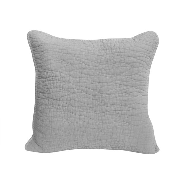 Gouchee Home Carson 18-in x 18-in Square Grey Decorative Pillow