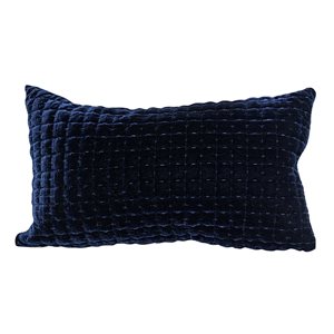 Gouchee Home Layla 12-in x 20-in Rectangular Navy Decorative Pillow