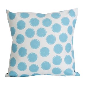 Gouchee Home Polka 16-in x 16-in Square Blue Decorative Pillow