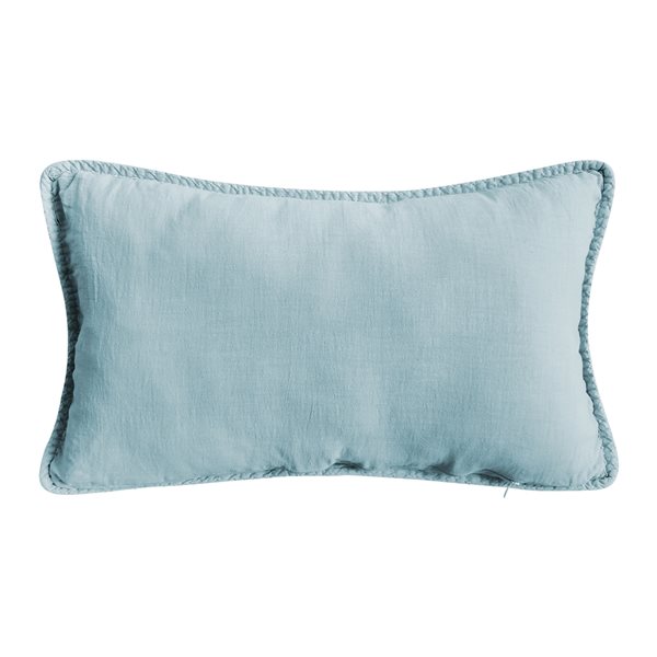 Coussin décoratif rectangulaire de 12 po x 20 po Carson par Gouchee Home, bleu