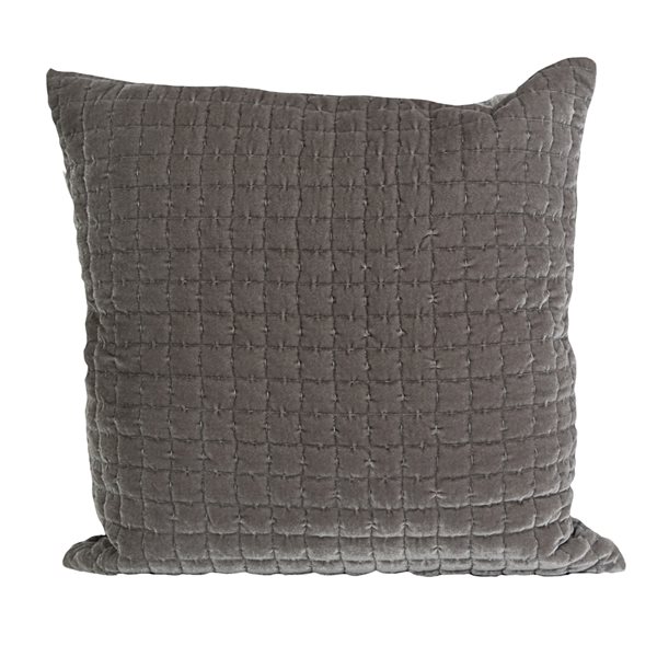 Coussin décoratif carré de 18 po x 18 po Layla par Gouchee Home, gris