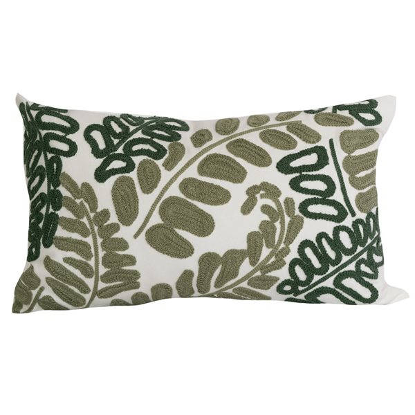 Gouchee Home Havana 12-in x 20-in Rectangular Green Decorative Pillow