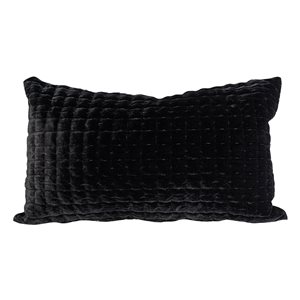Gouchee Home Layla 12-in x 20-in Rectangular Black Decorative Pillow