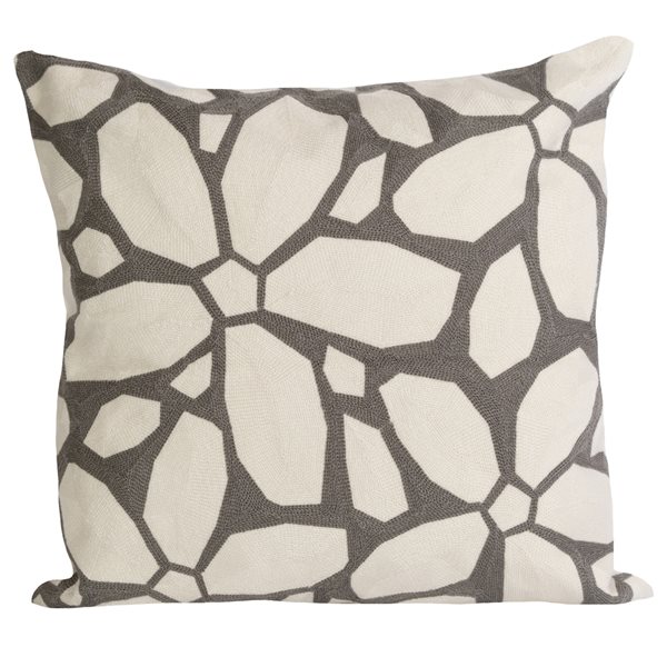 Gouchee Home Clark 18-in x 18-in Square Grey Decorative Pillow