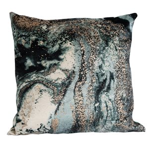 Gouchee Home Galaxy 18-in x 18-in Square Teal Decorative Pillow