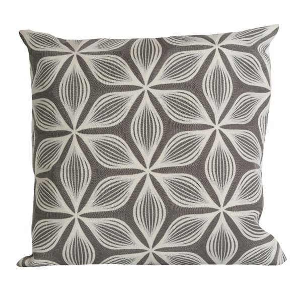 Gouchee Home Ida 18-in x 18-in Square Grey Decorative Pillow 13565C | RONA