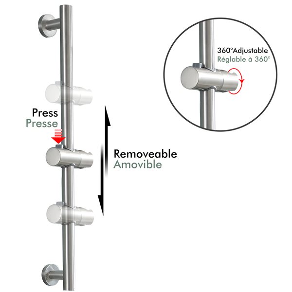 Clihome 10-in 2-Function Shower System with Adjust Height Bar