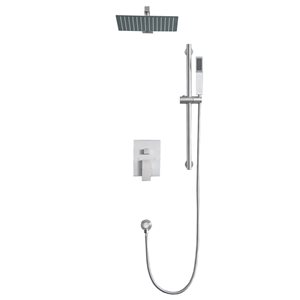 Clihome 10-in 2-Function Shower System with Adjust Height Bar