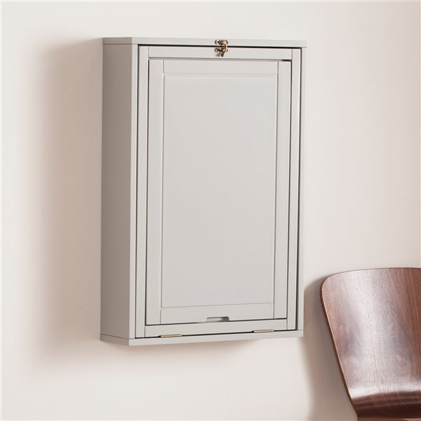 Southern Enterprises Ablo 22-in Grey Transitional Writing Desk