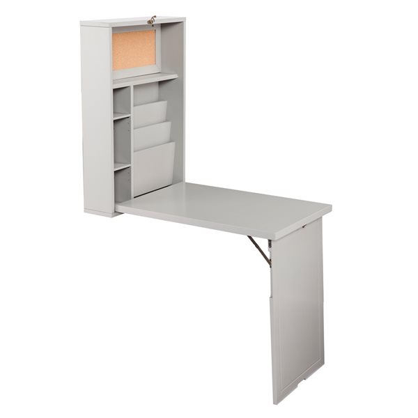 Southern Enterprises Ablo 22-in Grey Transitional Writing Desk