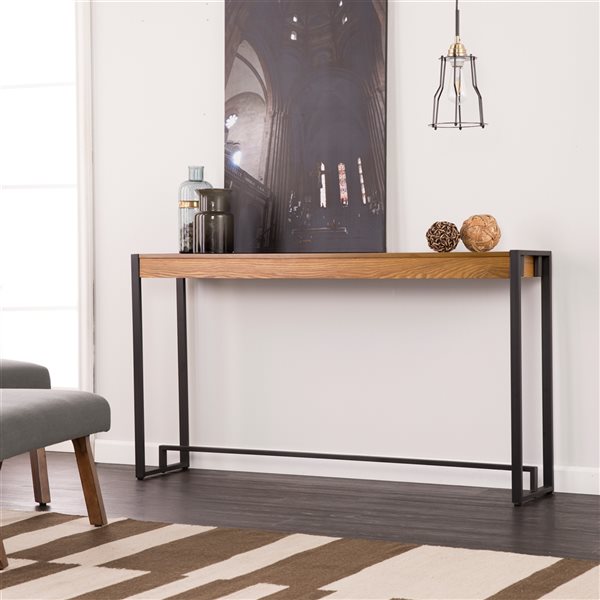 Holly & Martin Macen Oak Industrial Console Table