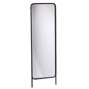 Holly & Martin Sowell 62-in L x 20-in W Rectangle Black Framed Floor Mirror