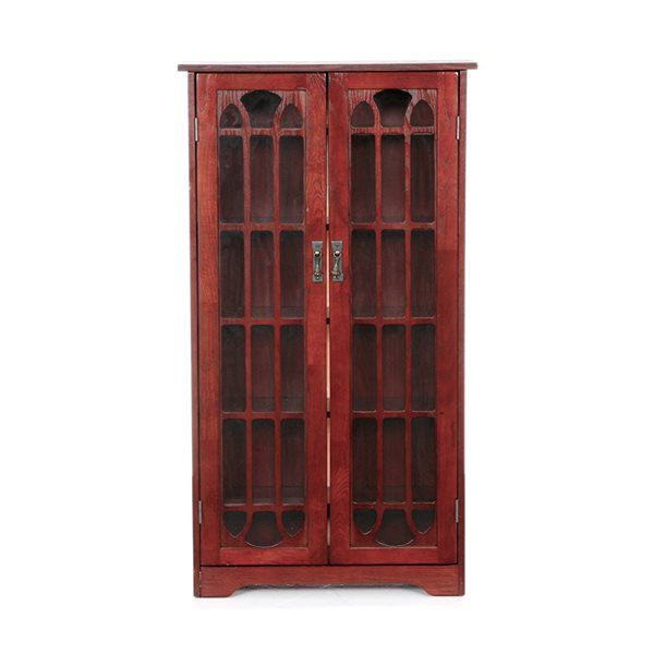 Southern Enterprises Dark Cherry Red Composite 6-Shelf Bookcase