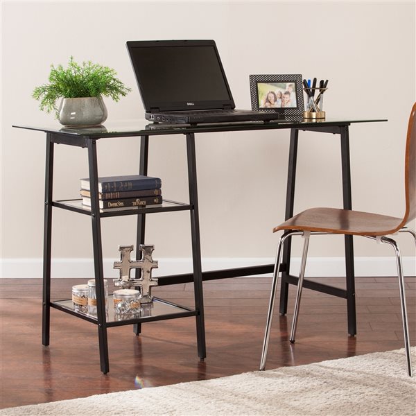 Southern Enterprises Arlow 46-in Black Modern/Contemporary Writing Desk