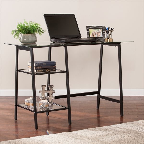 Southern Enterprises Arlow 46-in Black Modern/Contemporary Writing Desk