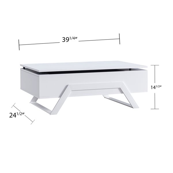 Southern Enterprises Lindon White Composite Coffee Table
