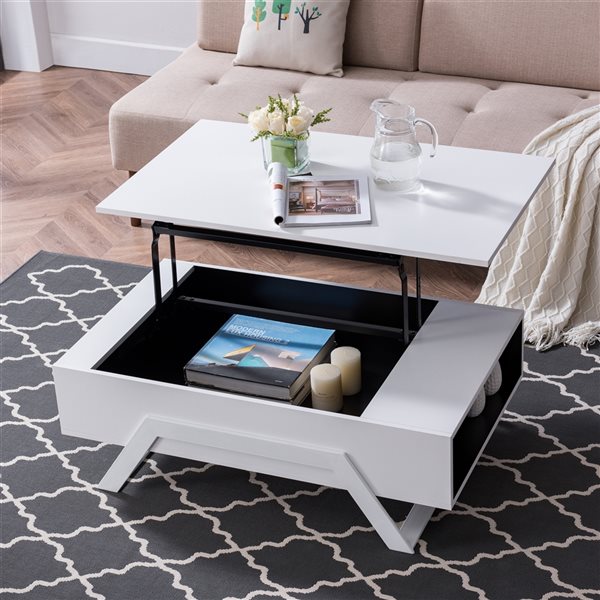 Southern Enterprises Lindon White Composite Coffee Table
