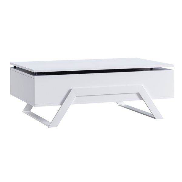 Southern Enterprises Lindon White Composite Coffee Table