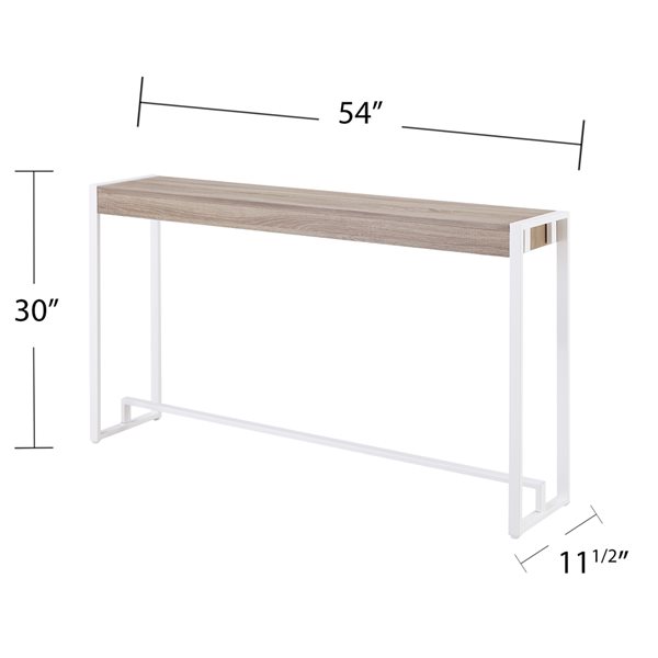 Holly & Martin Macen Mocha Grey Industrial Console Table