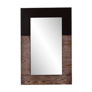 Holly & Martin Wagars 36-in L x 24-in W Rectangle Black Framed Wall Mirror