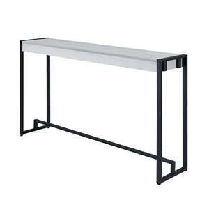 Holly & Martin Macen Distressed White Industrial Console Table