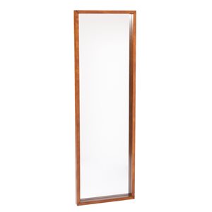 Southern Enterprises Ari 62-in L x 20-in W Rectangle Dark Brown Framed Floor Mirror