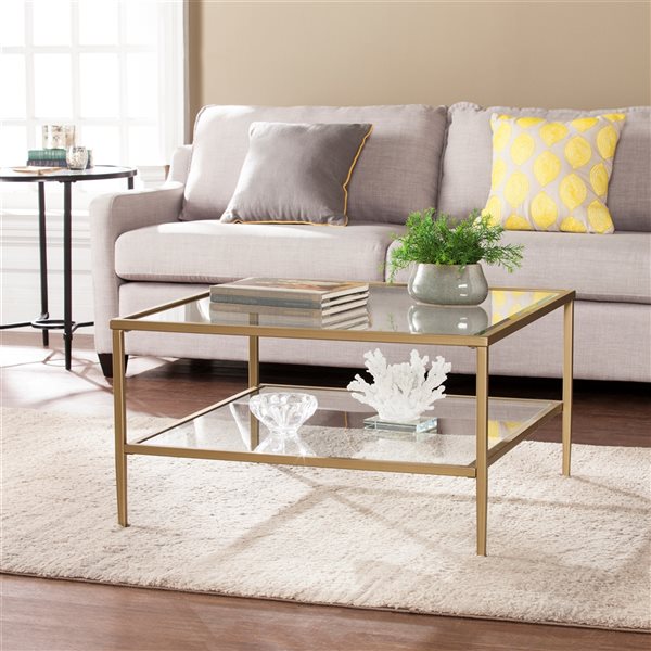 southern enterprises glass coffee table