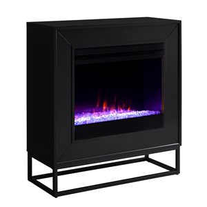 Holly & Martin Frescan 33-in W Black Fan-forced Colour Changing Electric Fireplace