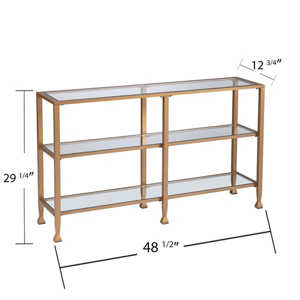 Southern Enterprises Lea Clear Glass Casual Console Table