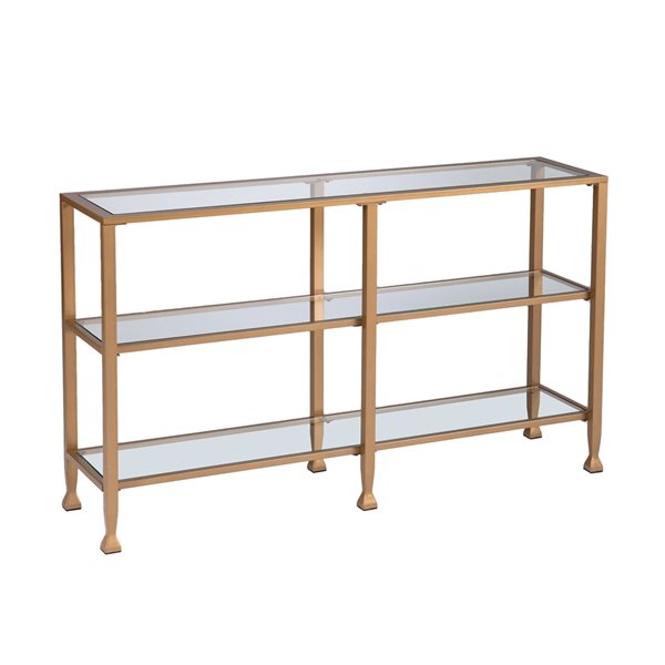 Southern Enterprises Lea Clear Glass Casual Console Table