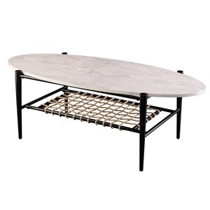 Holly & Martin Relckin Clear Glass and Composite Coffee Table