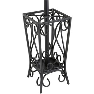 Southern Enterprises Black 8-Hook Coat Stand with Umbrella Stand