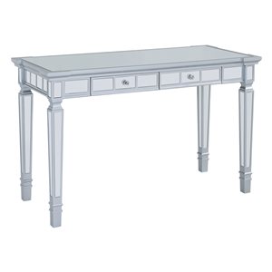 Southern Enterprises Paign 47-in Silver Modern/Contemporary Writing Desk