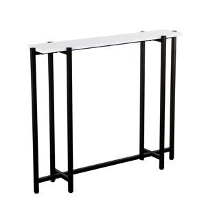 Southern Enterprises Hallie Glossy White Casual Console Table