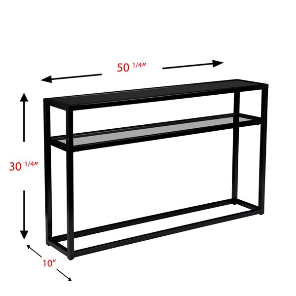 Holly & Martin Baldrick Matte Black Casual Console Table