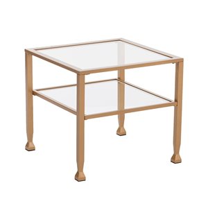 Southern Enterprises Lea Clear Glass Square Coffee Table