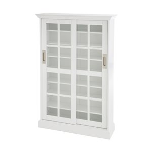 Southern Enterprises Kapas White Composite 7-Shelf Bookcase