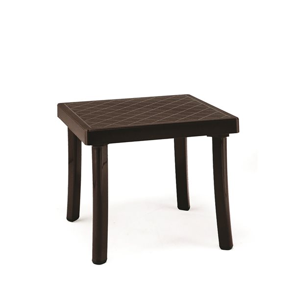 Petite table carrée Rodi de 18 po café/brun par Nardi