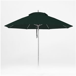 Parasol octogone Oasis en aluminium de qualité commerciale de 9 pieds par Bum Commercial Furniture, gris foncé