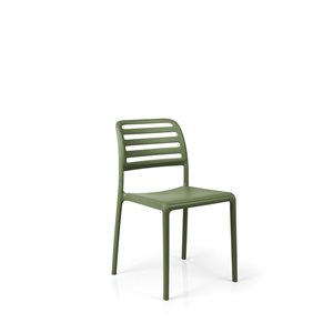 Ensemble Costa de quatre chaises d'appoint empilables en plastique de Nardi, agave/vert olive