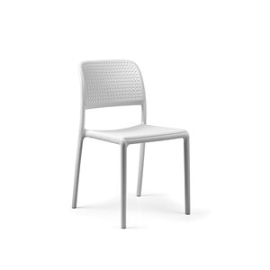 Ensemble Bora de quatre chaises d'appoint empilables en plastique de Nardi, bianco/blanc