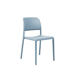 Ensemble Bora de quatre chaises d'appoint empilables en plastique de Nardi, celeste/bleu pâle