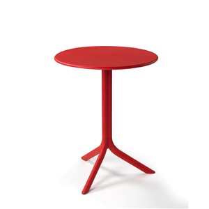 Nardi Spritz Outdoor Bistro Table with Two Bases - Rosso