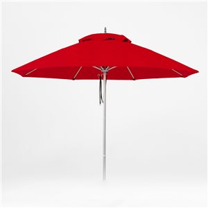 Bum Commercial Furniture Oasis 9-ft Octagon Aluminum Commercial Umbrella – Vermillion Red