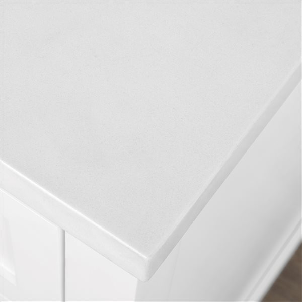 OVE Decors Laney 42-in White Single Sink Bathroom Vanity with White ...