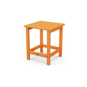 POLYWOOD Long Island Tangerine Square Outdoor End Table 15-in W x 15-in L