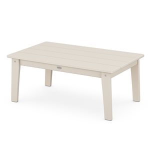 POLYWOOD Lakeside Sand Rectangle Outdoor Coffee Table 36-in W x 22.33-in L